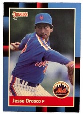 Excellent: Vintage 1988 Donruss Jesse Orosco New York Mets Trading Card