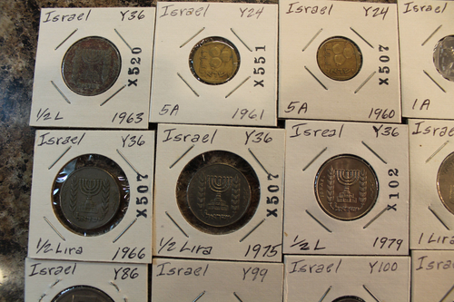 ISRAEL COIN ASSORTMENT, 15 COINS, 1960-1980 MISC. COINS TAKE A LOOK, - Picture 7 of 10