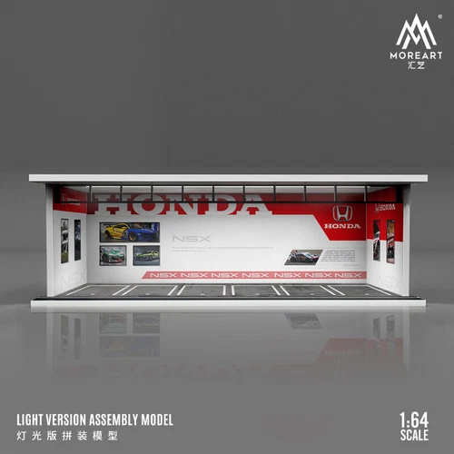 1:64 Diorama Car Garage Model LED Lighting Car Parking Lot Scene Display Model - Picture 30 of 43