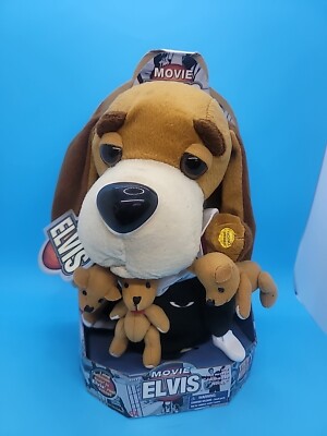 Elvis Presley Singing Dancing Hound Dog Plush Movie Collection Platinum Gemmy