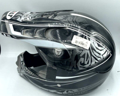 Bilt  Motocross / ATV- White/Black /silver DOT Helmet size M