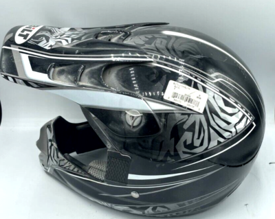 Bilt Motocross ATV- White/Black /silver DOT Helmet size M