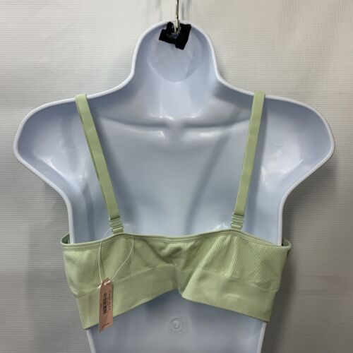 DOBREVA Bralettes Wireless Bras Support Padded Wireless Ribbed XXL Light Green - Picture 2 of 6