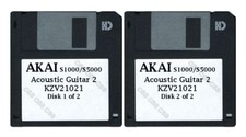 Akai S1000 / S5000 Set of Two Floppy Disks Acoustic Guitar 2 KZV21021