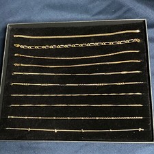10 Bracelet Set, Gold Plated