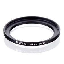 RISE UK 48-55mm 48-55 Step-Up Metal Lens Adapter Filter Ring Camera Adapter