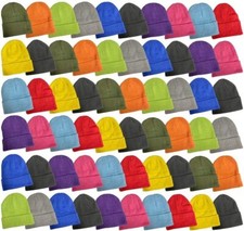 60 Pack of Yacht  Smith Wholesale Bulk Thermal Winter Hat 12Pack Bright Colors 