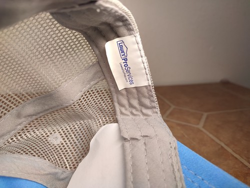 Lowe's Pro Services Truckers Mesh Adjustable Baseball Hat Blue White Mesh - Picture 8 of 8