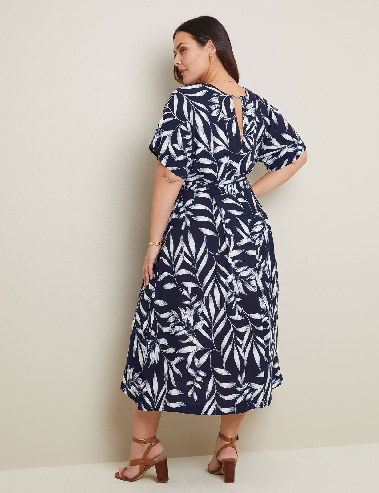 AUTOGRAPH Plus Size Womens Maxi Dress Blue Summer Floral A Line