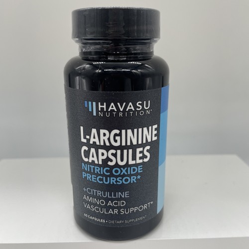 Havasu Nutrition LArginine Male Vascular Supplement 60 Caps Exp 05/