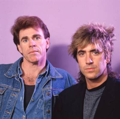 Brent Bourgeois and American musician Larry Tagg 1980s Music Old Photo 5