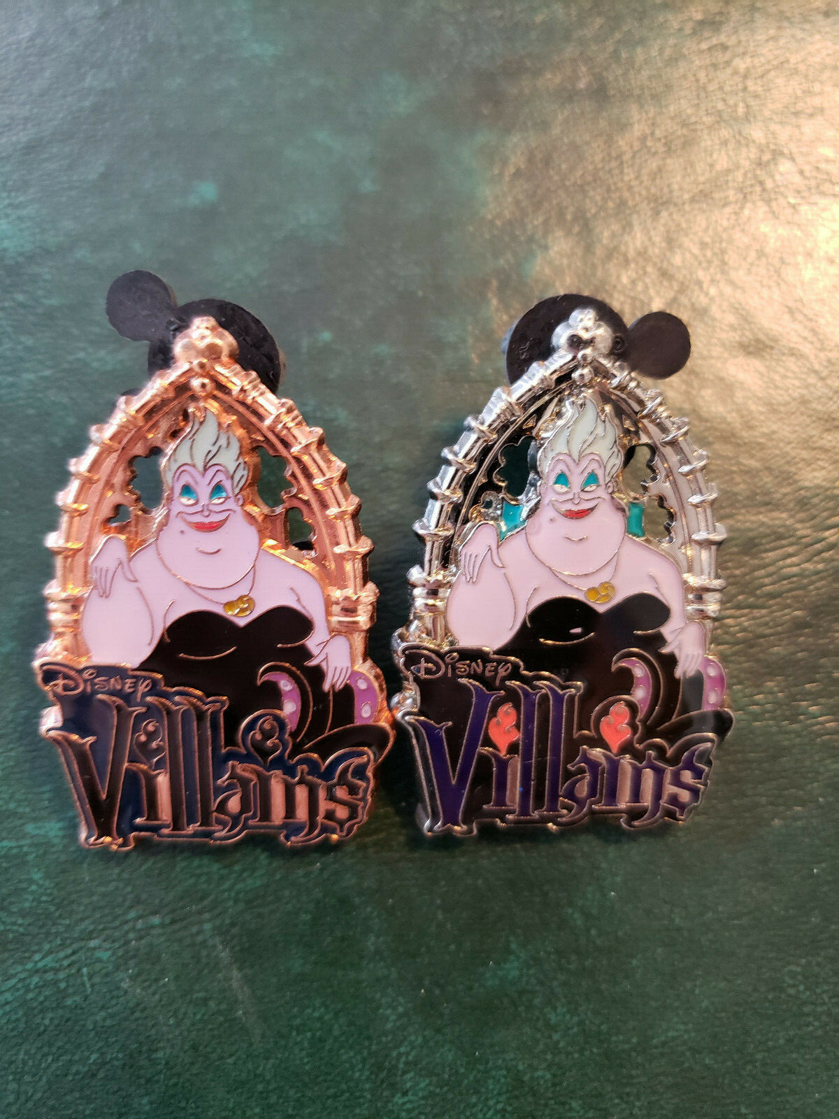 Disney Pin URSULA VILLAINS  LE 150 in gold & silver  MYSTERY PINS (2 pin set)