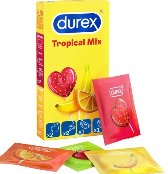 Preservativi DUREX TROPICAL ALLA FRUTTA 12 24 36 48 preservativi