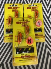 (3) Northland Tackle 3/8 Glo-Shot Jigs Metallic Orange - Ice Fishing Walleye
