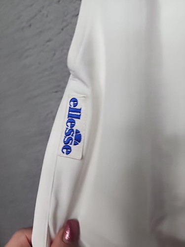 ELLESSE Women's Tracksuit Size 6 Vintage 1990's Retro White Abstract 2-piece - Picture 13 of 17