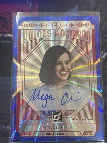 Megan Olivi [Signature Blue] #223 2022 Panini Donruss UFC card