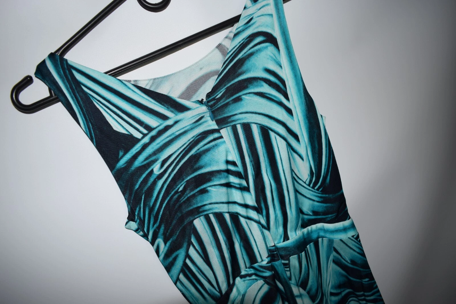 Abito da donna blu Versace Collection Medusa con logo cintura blu IT 40