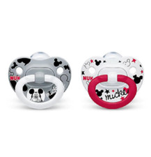NUK DISNEY BABY MICKEY MOUSE ORTHODONTIC PACIFIERS SET OF 2 - 6-18 MONTHS