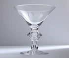 Steuben Teardrop Sherbet Champagne Glass 4 3/4" Signed "S" Excellent