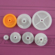 7X Mixed Plastic Pulley Grooved Wheel Gear Set for Toy RC Model Transmission DIY