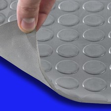 Gummimatte Antirutschmatte Noppenmatte Gummiboden grau Meterware Dicke 4mm