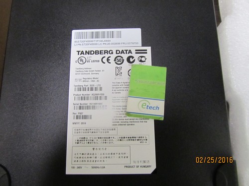 4XF0F28770– Lenovo External LTO-6 SAS Tape Drive, Tandberg LTO6, Part: 3535-LTO - Picture 10 of 12