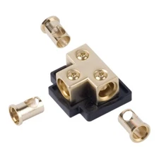 TB000G GOLD Terminal Block with Three 0/2 Gauge Input Adapters