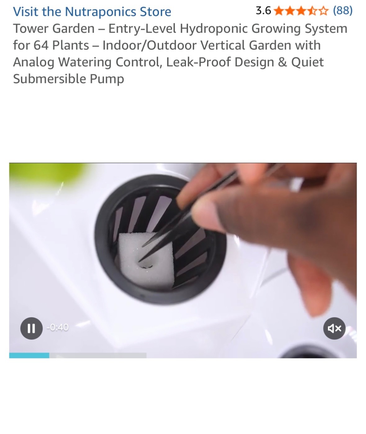Nutraponics Tower Garden – Entry-Level Hydroponic Growing System for 64 Plants