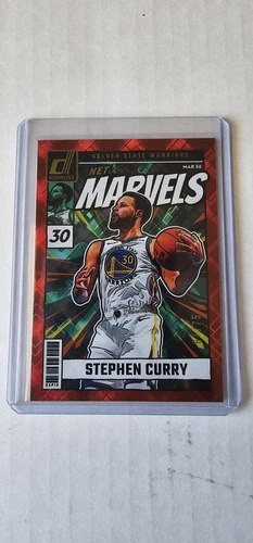 2024-25 Panini Donruss Stephen Curry #9 Net Marvels Red Diamond Prizm /75
