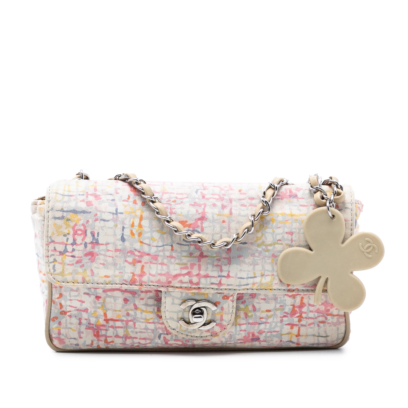 Authenticated Chanel Small Printed Canvas Waterco… - image 1