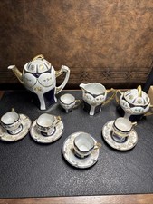 Hand-Painted German Porcelain Tea Set with Pink Roses and Gold Trim — listing 4