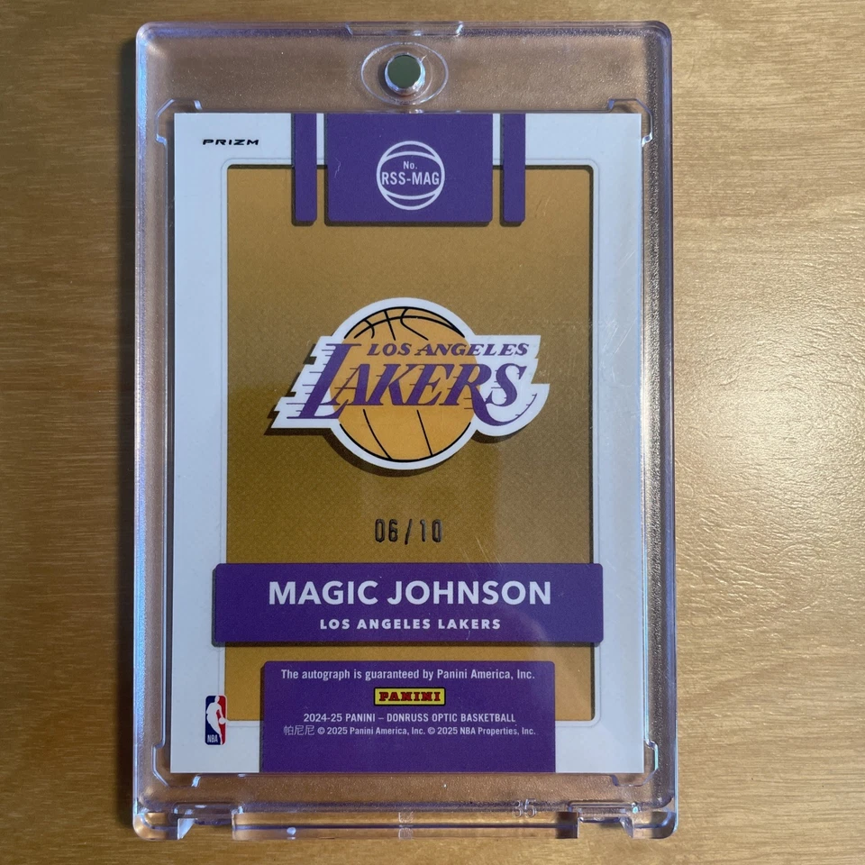 2024-25 Panini Donruss Optic Magic Johnson Gold/10 Autógrafo Serie Retro Excelente Foto 2 de 4