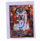2025 Bowman Chrome University Sapphire Football Orange Mazeo Bennett Jr. #BCA-MB