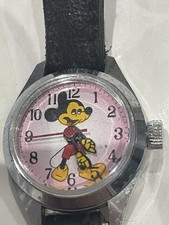 Two Mickey Mouse Watches One Wind Up One Battery