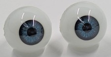 Pair Vintage Glastic Doll Eyes Blue/Green 14mm Each Made In Japan C100-3