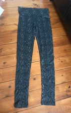 Size 10 grey snake print leggings with thick waistband