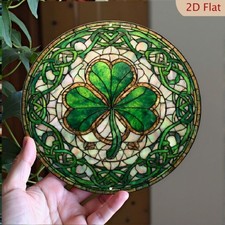 Rustic Shamrock Metal Sign Celtic Knot St Patricks Day Farmhouse Decoration Gift