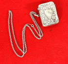 Antique Art Deco Sterling Silver Engraved Match Safe