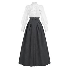 Victorian Dress for Women Edwardian Renaissance Costume Medieval Vintage 1800...