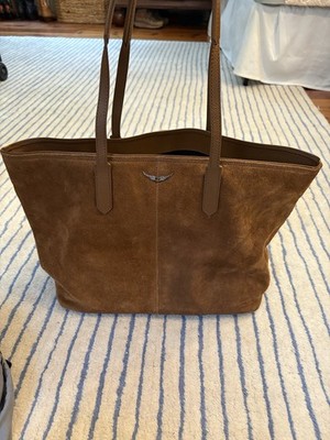 Zadig & Voltaire Brown Women s Tote Bag Double Handles w/ Dust Bag Logo