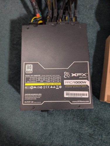 XFX ProSeries P1-1000-BELX 1000w Platinum Active PFC Power Supply Full Modular