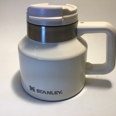 Stanley Tough-To-Tip Admiral's Mug 20 Oz Twist-On Flip Open Lid Wide Body White
