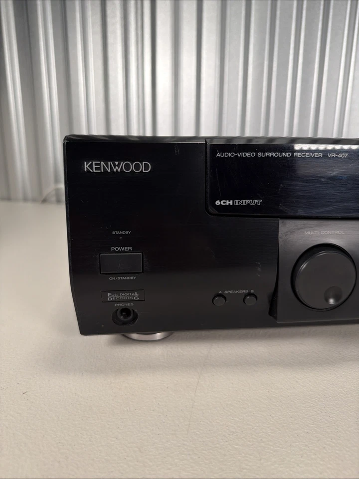 Kenwood Audio Video VR-407 500 Watt 6 Channel Surround Sound Receiver Amplifier - Image 3 of 4