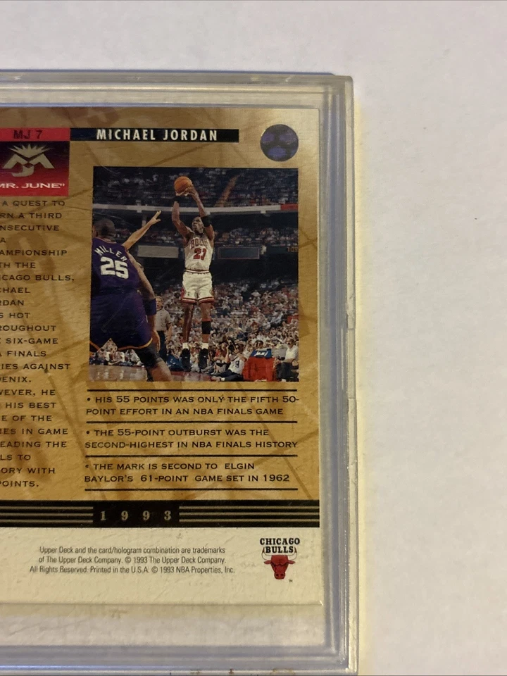 Michael Jordan/55-Point Game #172 1993-94 Upper Deck Chicago Bulls Basketball - Image 4 of 4