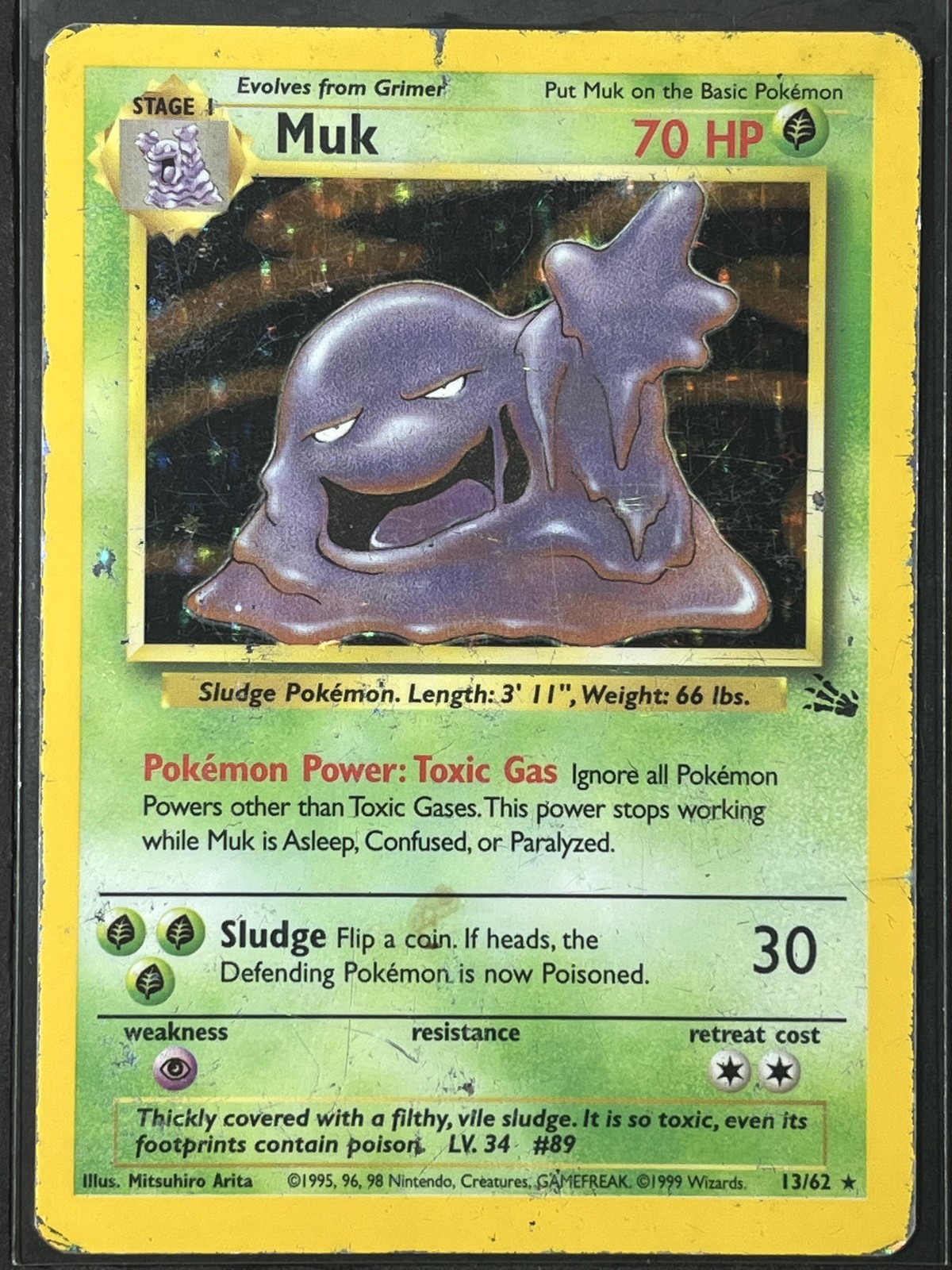 Muk (13) #13/62 Fossil Heavily played 250001