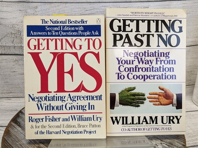 #ad William Ury Lot of 2 Paperback Books Getting Past No amp; Getting to Yes 1990s $12.75