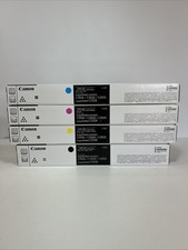 Lot of 4 Genuine Canon GPR-66 L Black, Yellow, Cyan, Magenta Toner Cartridge