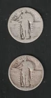 Lot 6: 2 Standing Liberty Quarters Date indiscernible. Melt Spot price $32.60