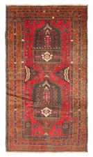 3'3" x 5'11" Traditional Vintage Hand Knotted Oriental Carpet Wool Area Rug
