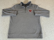 Chicago Bears Sweatshirt Mens Medium 1/4 Zip Pullover Gray NFL Football Antigua